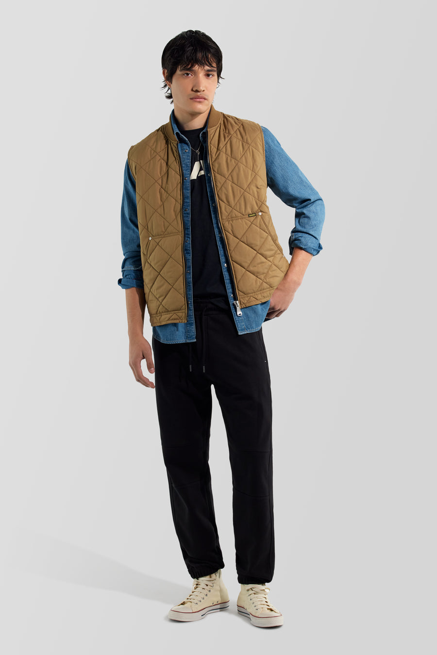 WILLIAM PK FLEECE 0200 - Men's Black Regular Fit Pants - main image