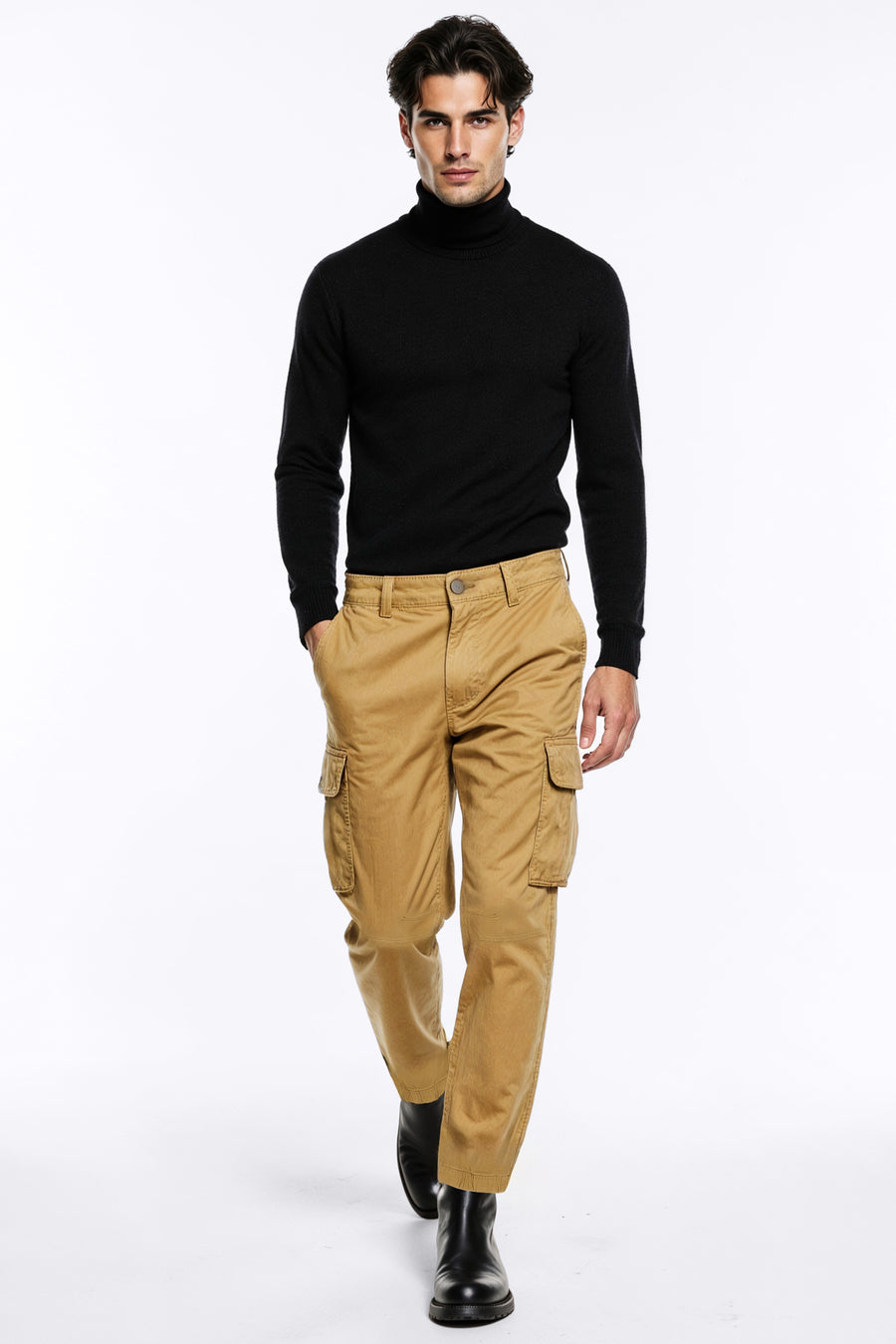 BOB GYM PKS W 4862 - Men's Slim Fit Cargo Pants Brown - main image