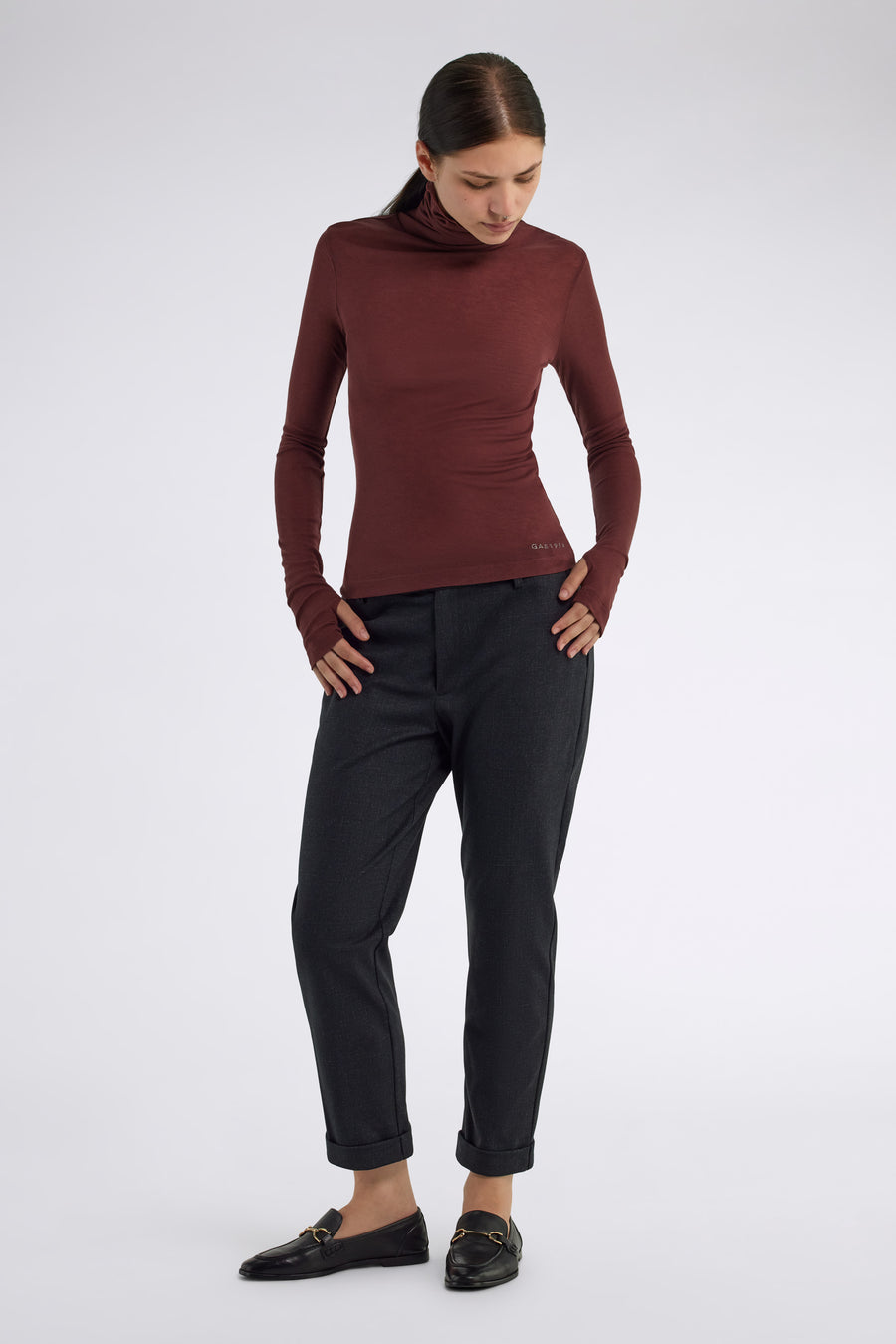 SLOANNE PANT 3920 - Women's Dark Gray Slim Fit Pants - main image