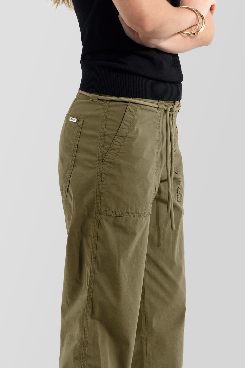 PETRA PANT 3677 - Women's green comfort fit pants - secondary image