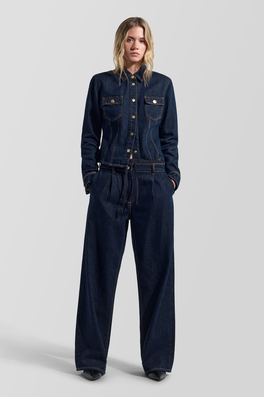 CAROLINA PANT 10RO - Damen Jeans aus Denim mit weitem Schnitt - main image
