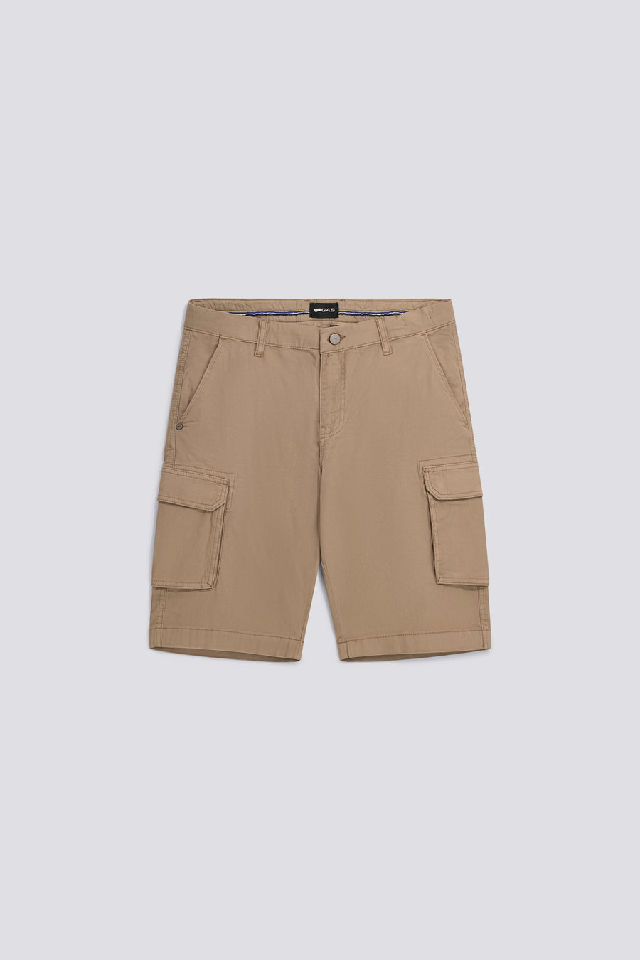 BOB GYM SHORT REV 4874 - Men's slim fit beige shorts - main image