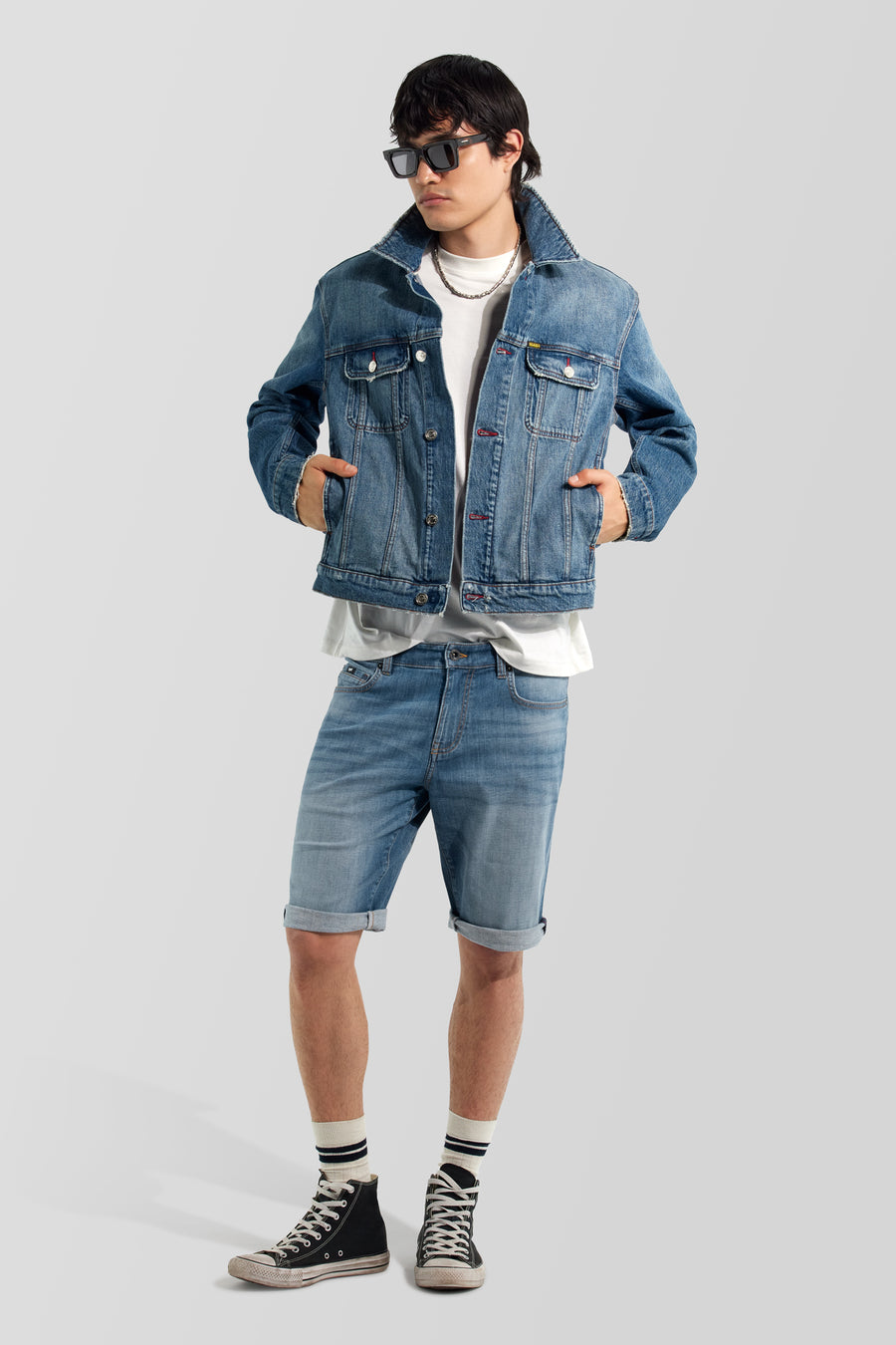 ALBERT SHORT REV 25MM - メンズ スリムフィット デニムショーツ - main image