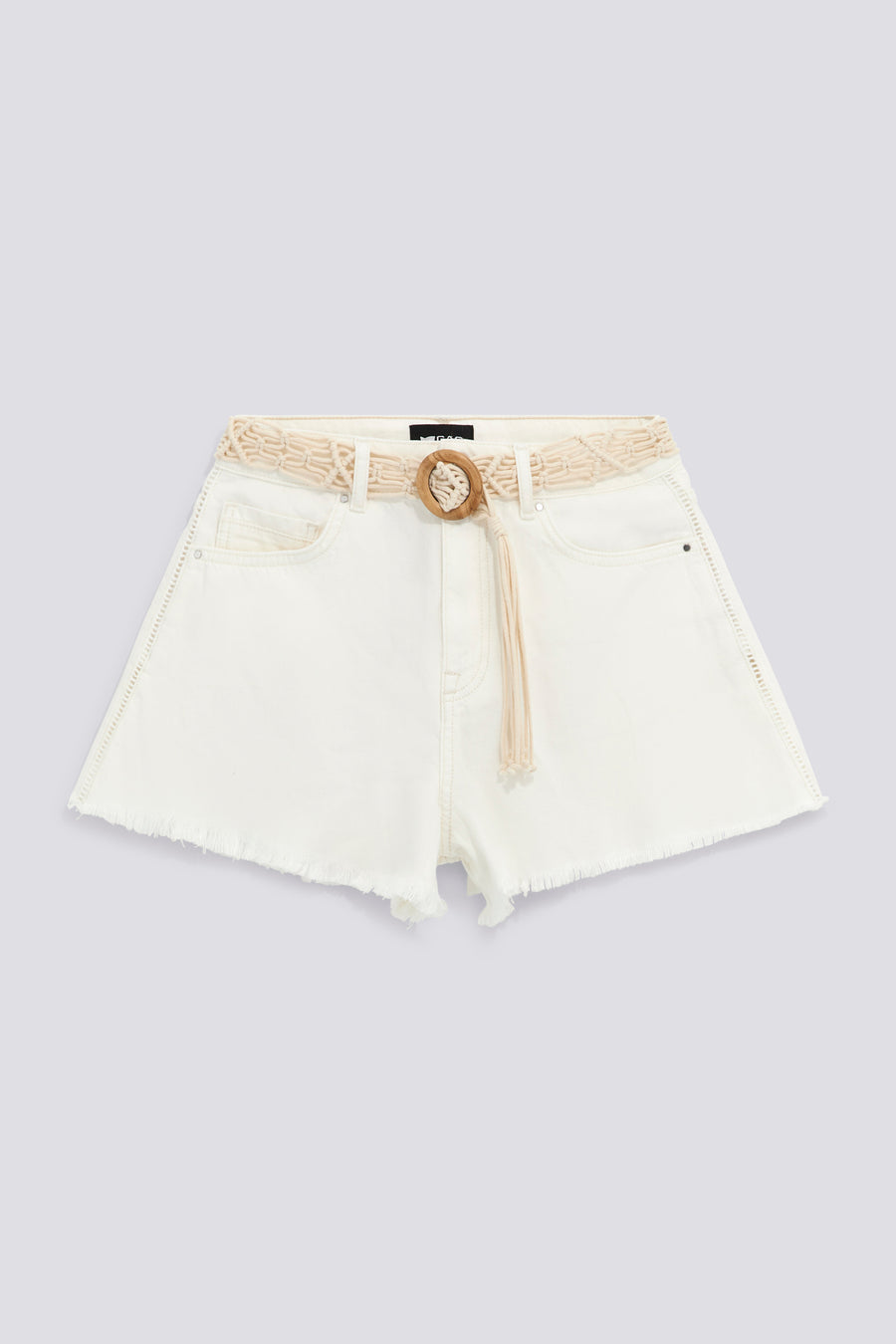 NINA SHORT 1583 - Shorts de mujer de corte ancho blancos - main image