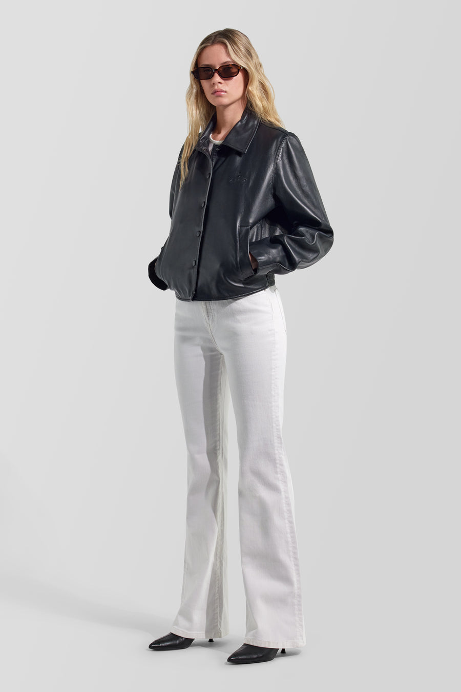 GIADA RACING 0200 - Giacca in pelle donna regular fit - main image