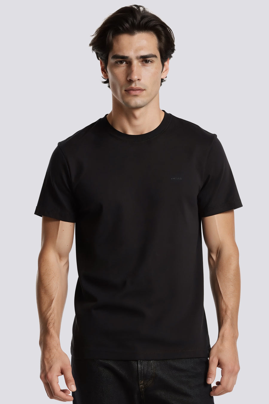 SCUBA/S STR.LOGO G. 0200 - Schwarzes Herren-Slim-Fit-T-Shirt - main image