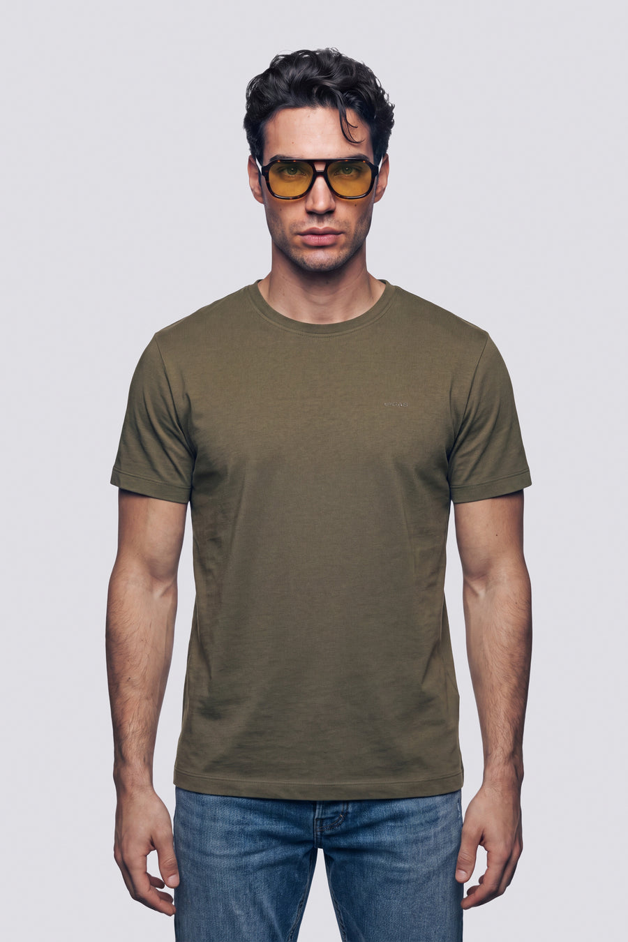 SCUBA/S STR.LOGO G. 3653 - T-shirt homme coupe slim à manches courtes vert - main image