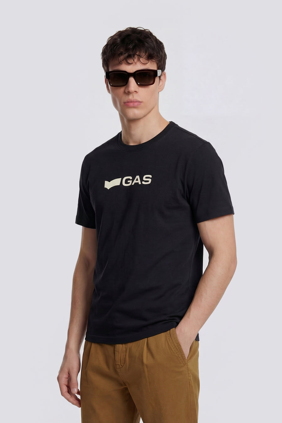 DHARIS LOGO G. 0200 - T-shirt uomo regular fit nera - main image