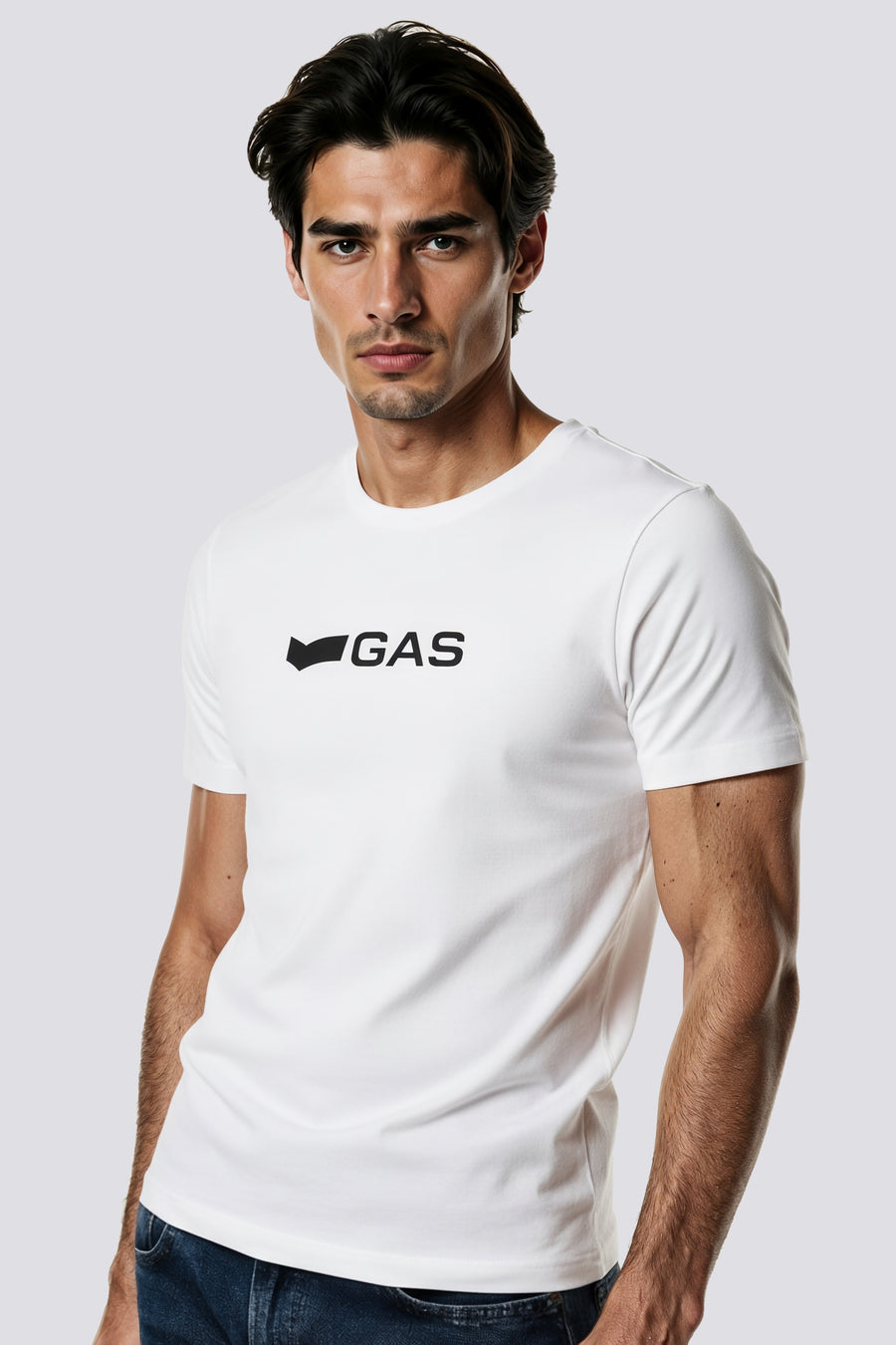 DHARIS LOGO G. 1029 - Men's regular fit white t-shirt - main image