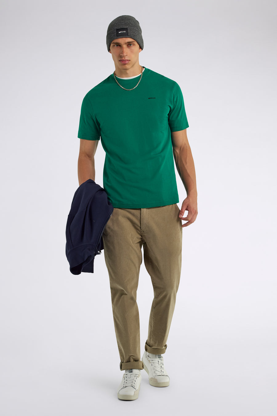 DHARIS LOGO G. 3670 - Men's Regular Fit Green T-shirt - main image