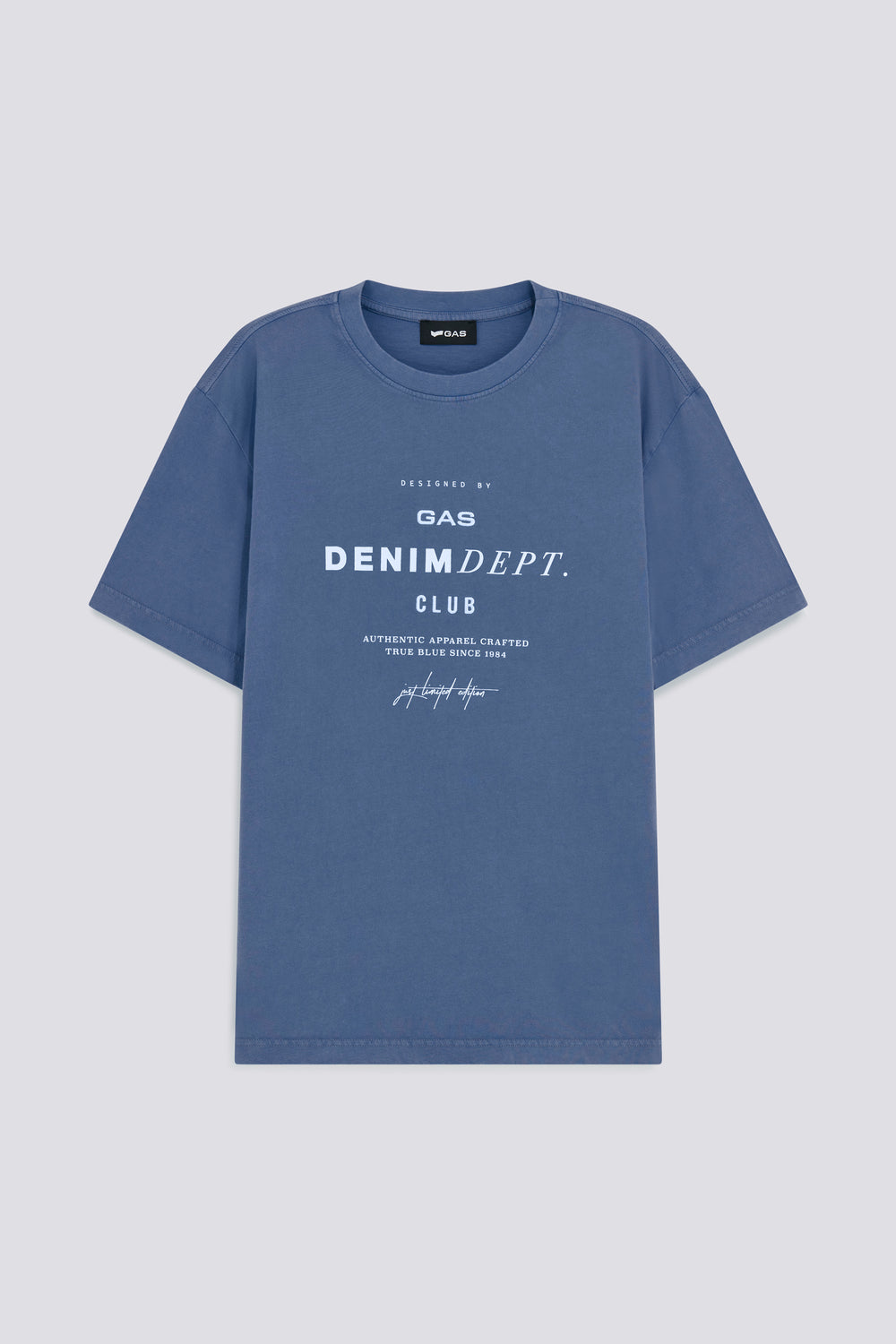 Men's light blue regular fit T-shirt DHARIS