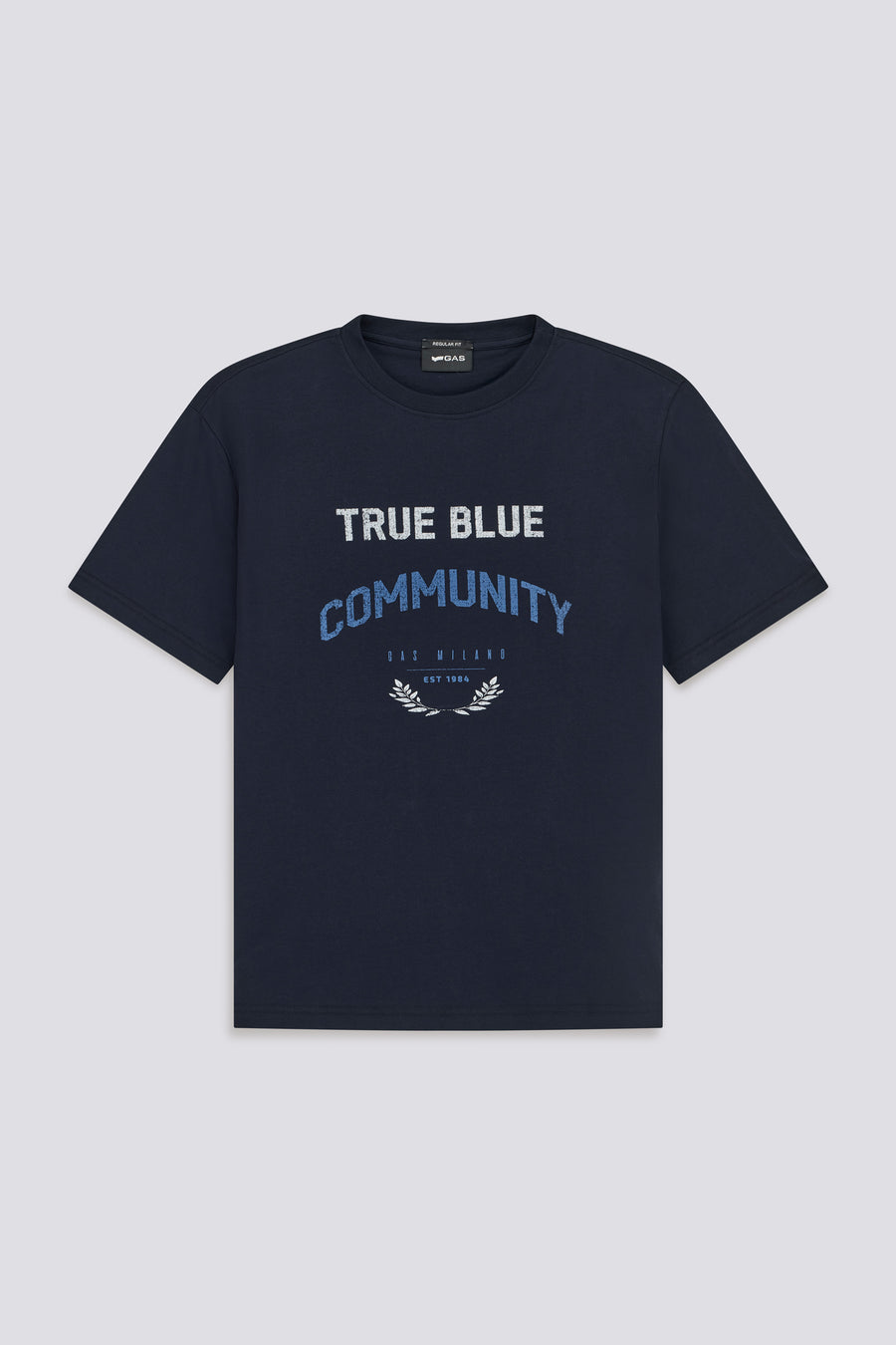 DHARIS "TRUE BLUE" 4706 - Men's blue regular fit t-shirt - main image
