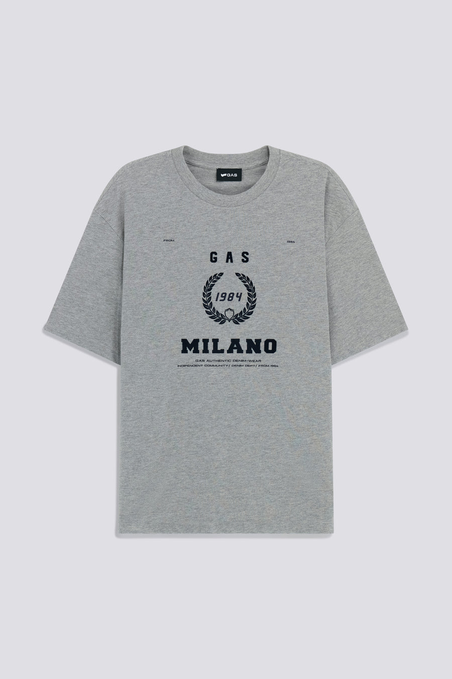 LUC"COLLEGE PRINT" 2923 - Graues Herren-T-Shirt mit Comfort Fit - main image