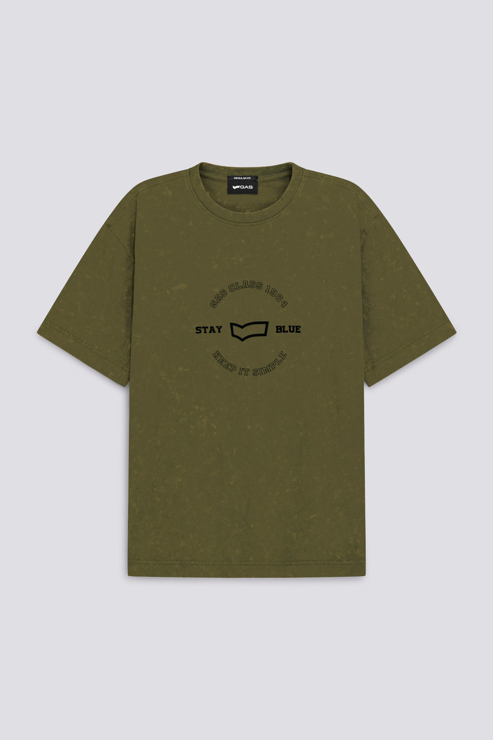 DHARIS M/C"S .BLUE" 3649 - Men's Regular Fit Green T-shirt - secondary image