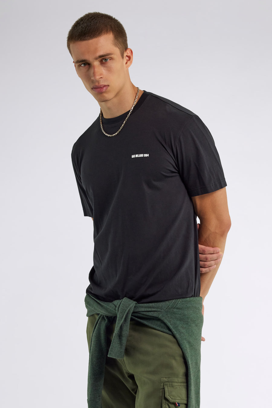 DHARIS "MILANO 84" B200 - Men's black regular fit T-shirt - main image