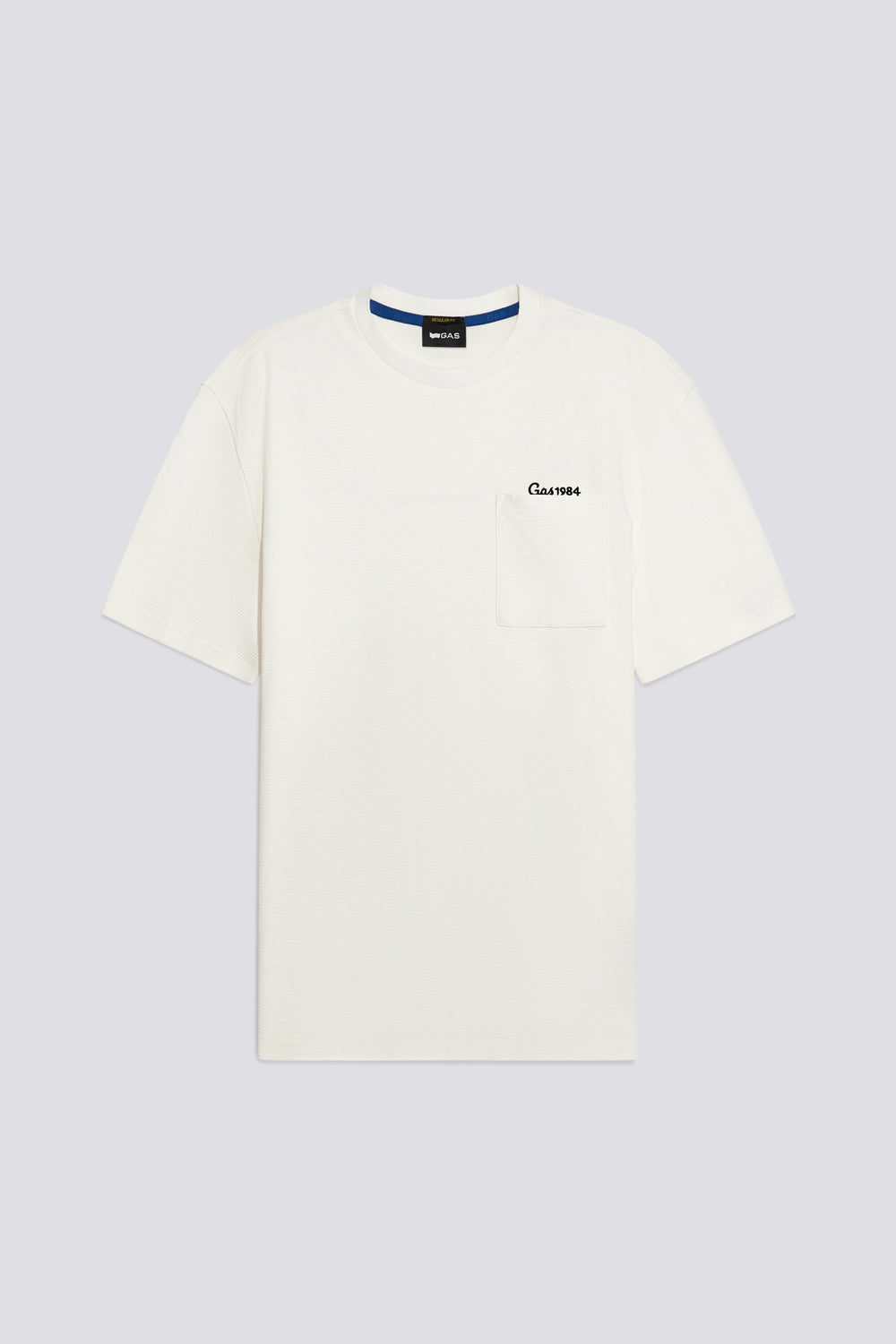 DHARIS M/C PK EMBR. 1029 - T-shirt uomo regular fit bianca - secondary image