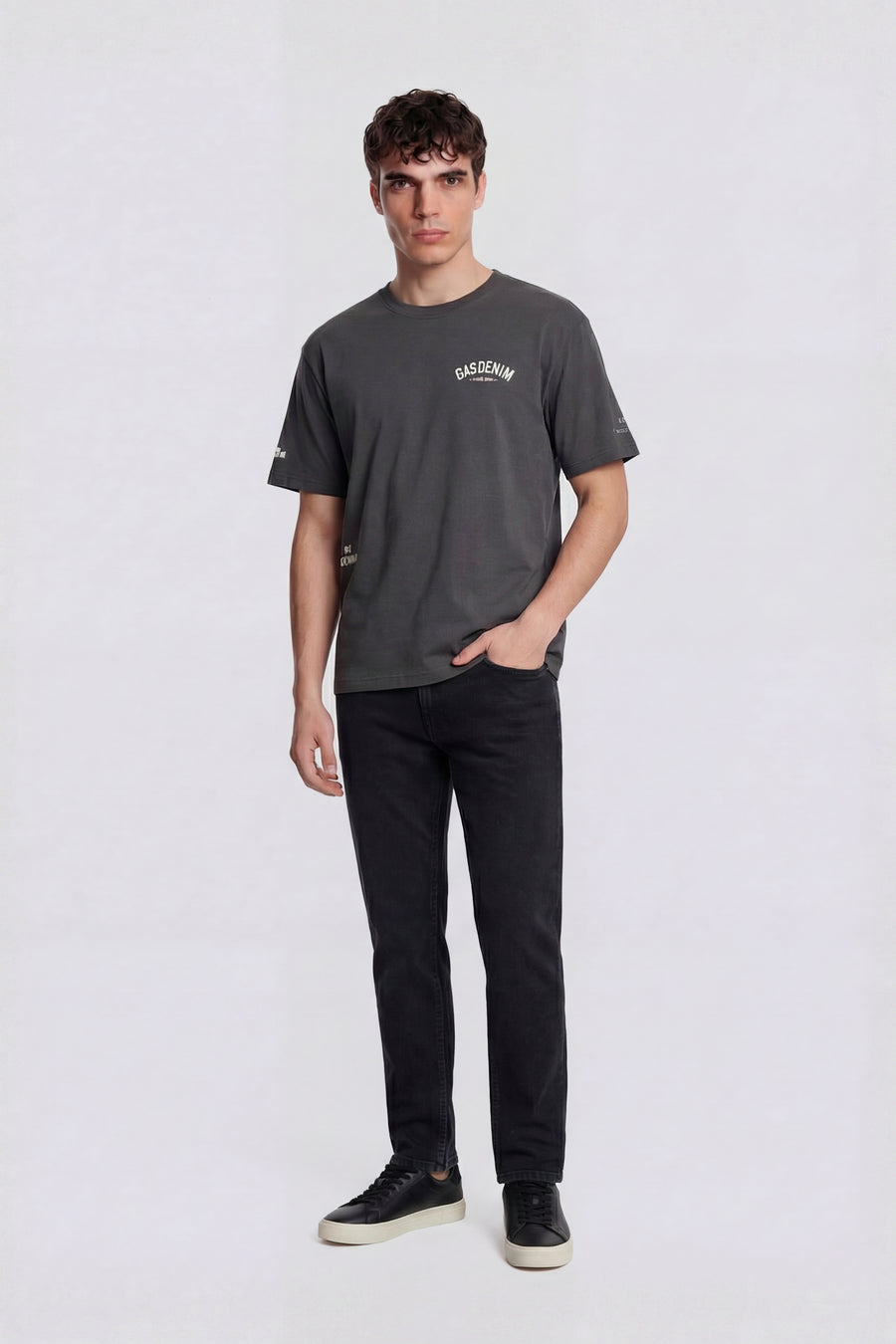 DHARIS M/C"COMPANY" 3920 - Men's regular fit gray T-shirt - main image