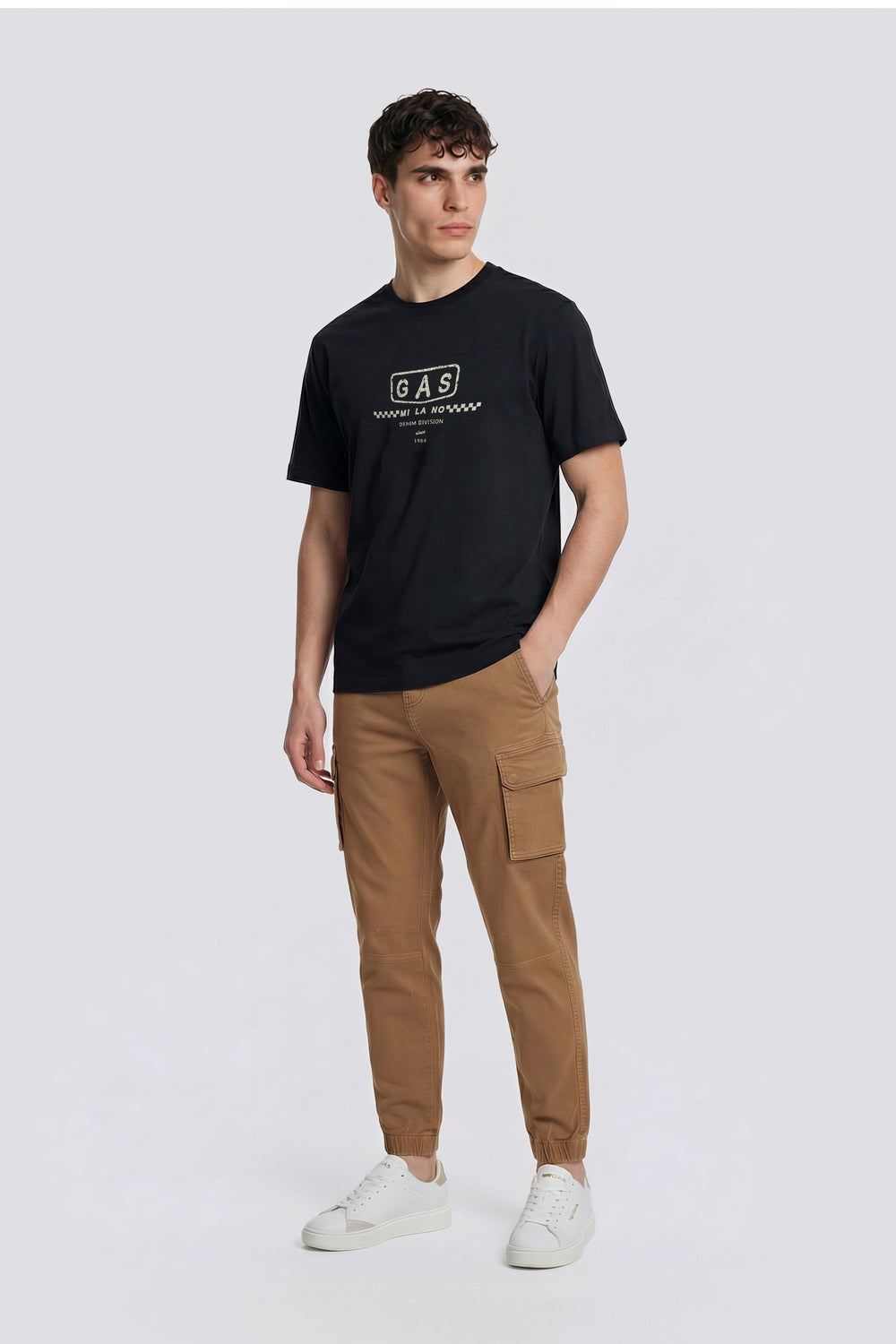 DHARIS M/C"DIVISION" 0200 - Men's regular fit black T-shirt - secondary image