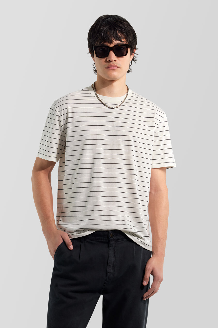 DHARIS M/C STRIPES ST80 - T-shirt Uomo a Maniche Corte, Regular Fit Elegante - main image