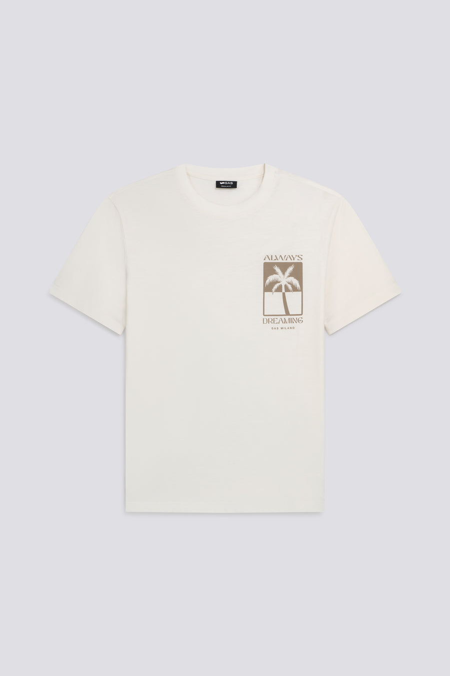 DHARIS M/C"DREAMING" 1583 - T-shirt homme coupe regular blanche - main image