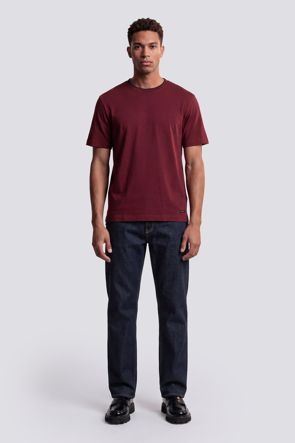 DHARIS M/C EDGE BIC. 2899 - T-shirt homme coupe regular bordeaux - secondary image
