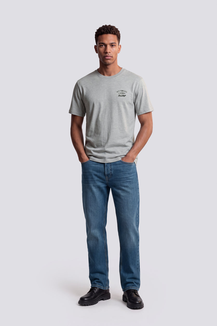 DHARIS M/C NEW YORK 2923 - T-shirt uomo manica corta regular fit - main image