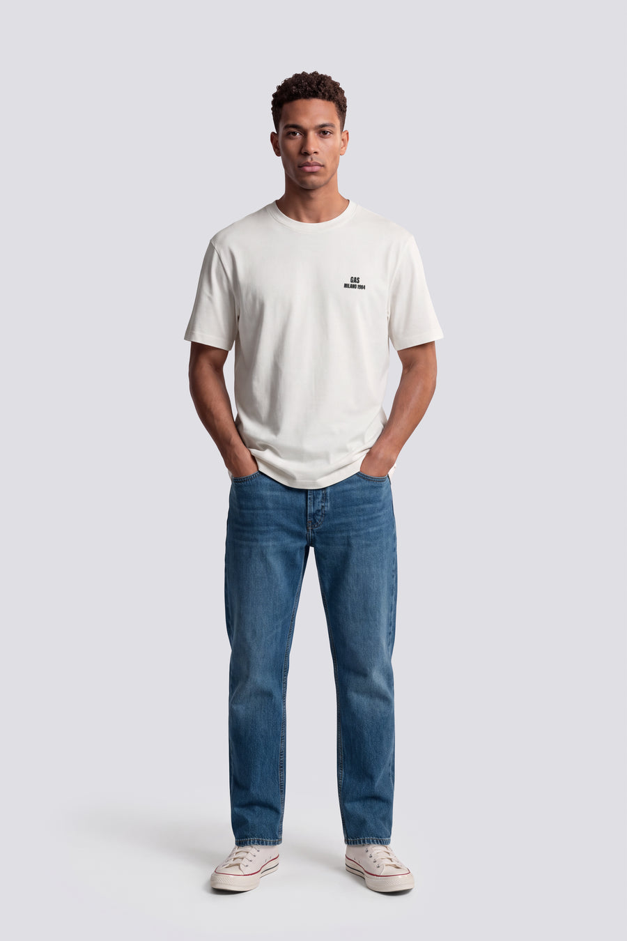 DHARIS M/C FLOCK 84 0001 - T-shirt uomo regular fit, manica corta - main image