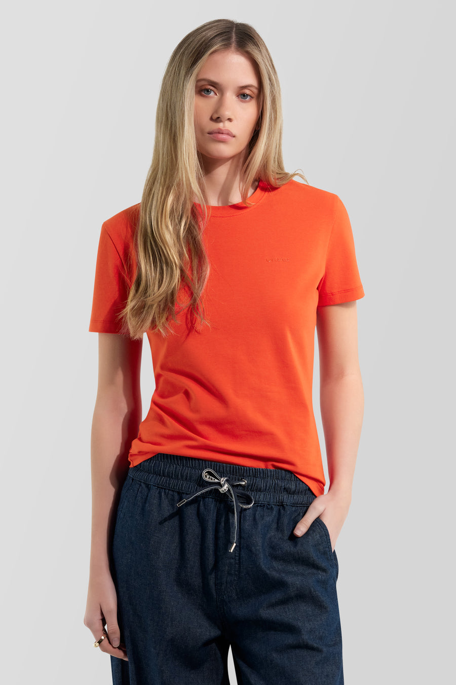 HANIKE M/C LOGO G.S. 1393 - Red slim fit women's t-shirt - main image