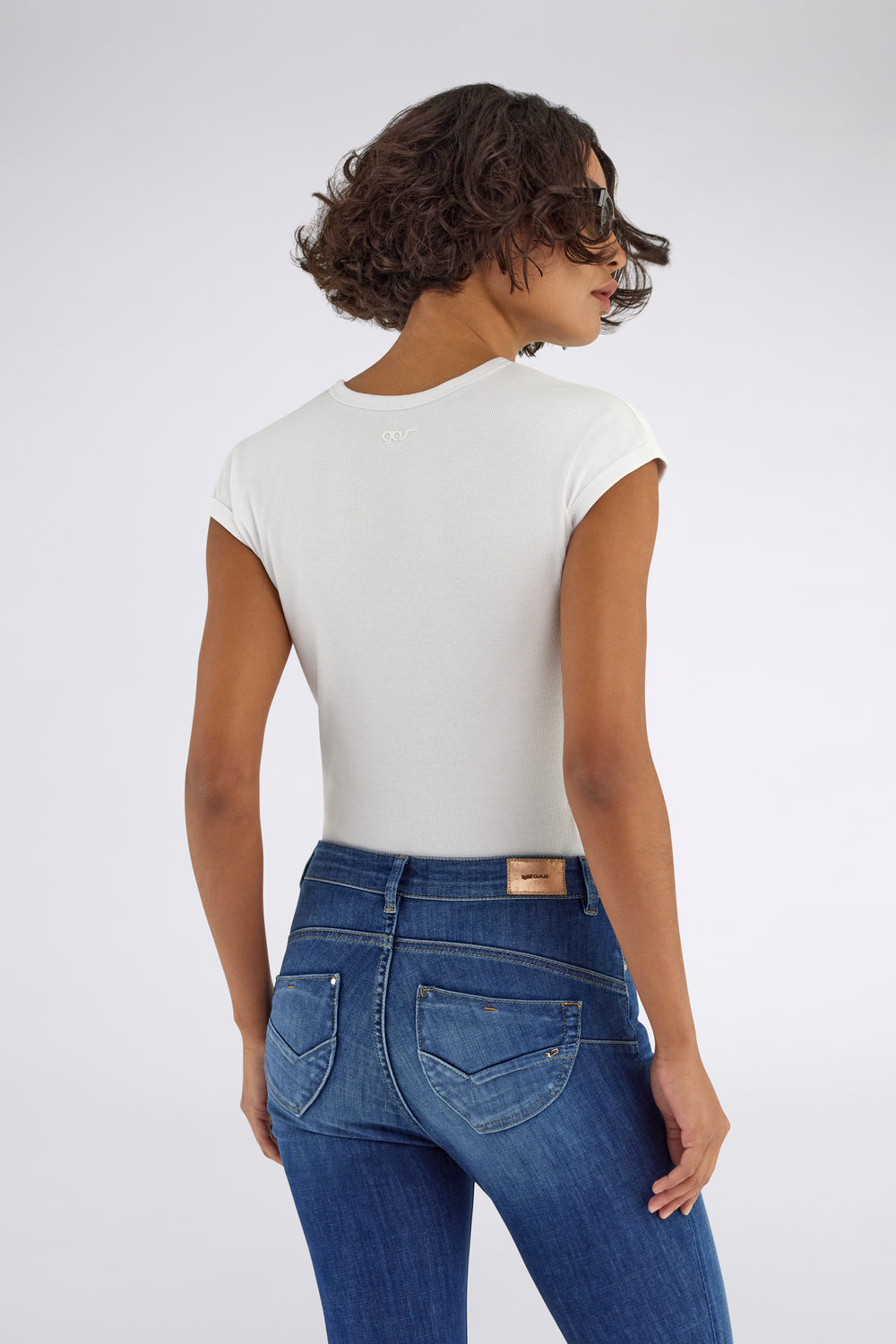 HANIS CREW NECK 0001 - Slim-Fit T-Shirt weiß - secondary image