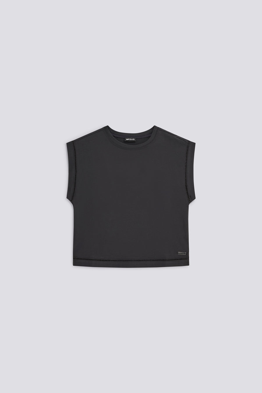 CHANTYS AJOUR 3929 - Camiseta mujer corte regular negra - main image