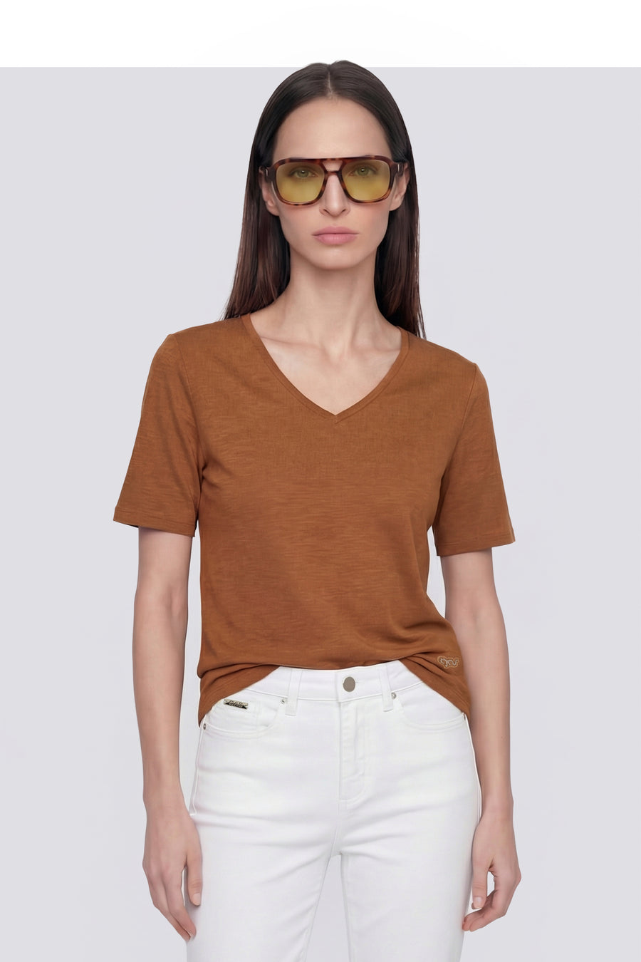 ZIRA GAS 0456 - Women's comfort fit brown T-shirt - main image