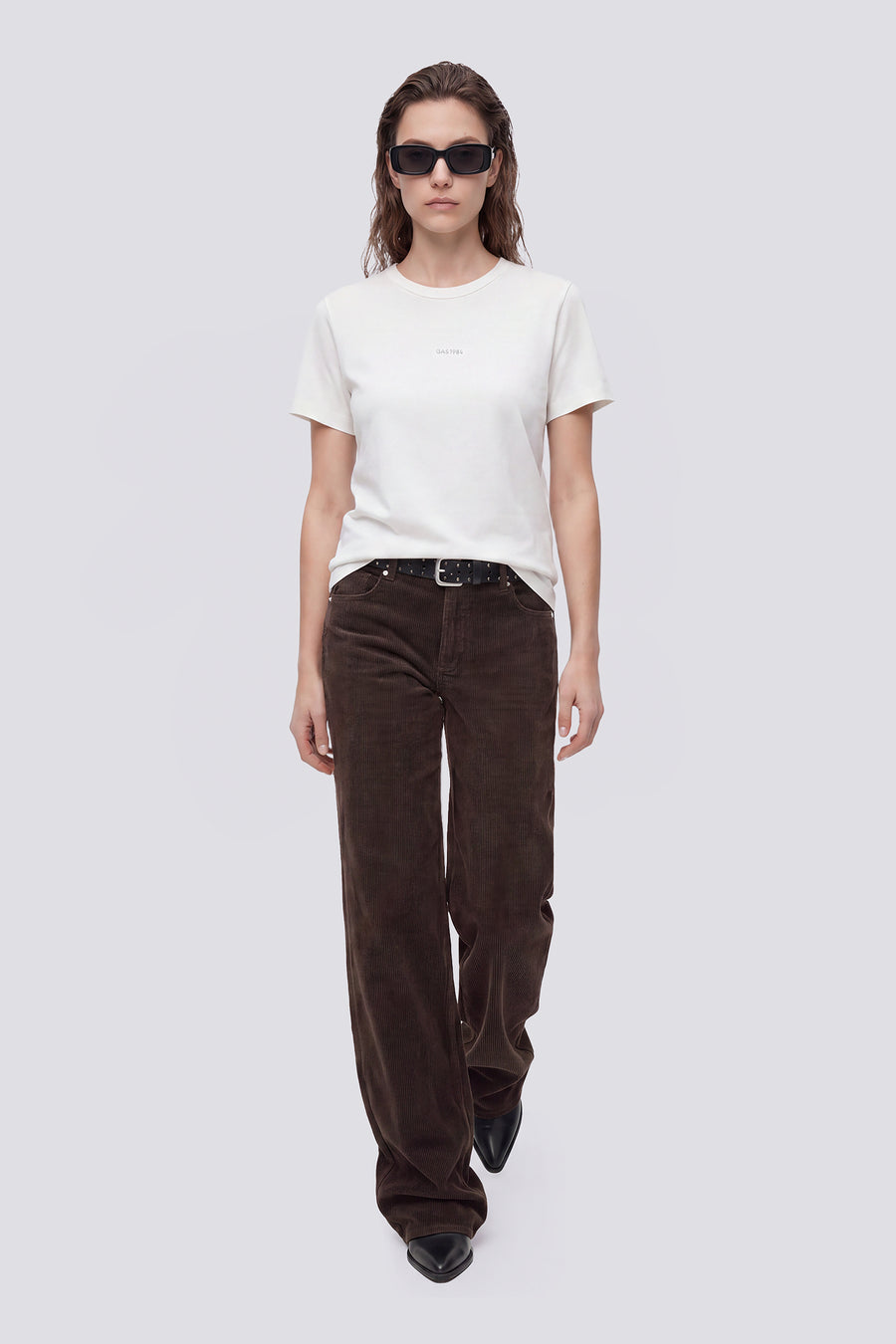 TELLY GAS 1984 1029 - T-shirt femme coupe slim blanche - main image