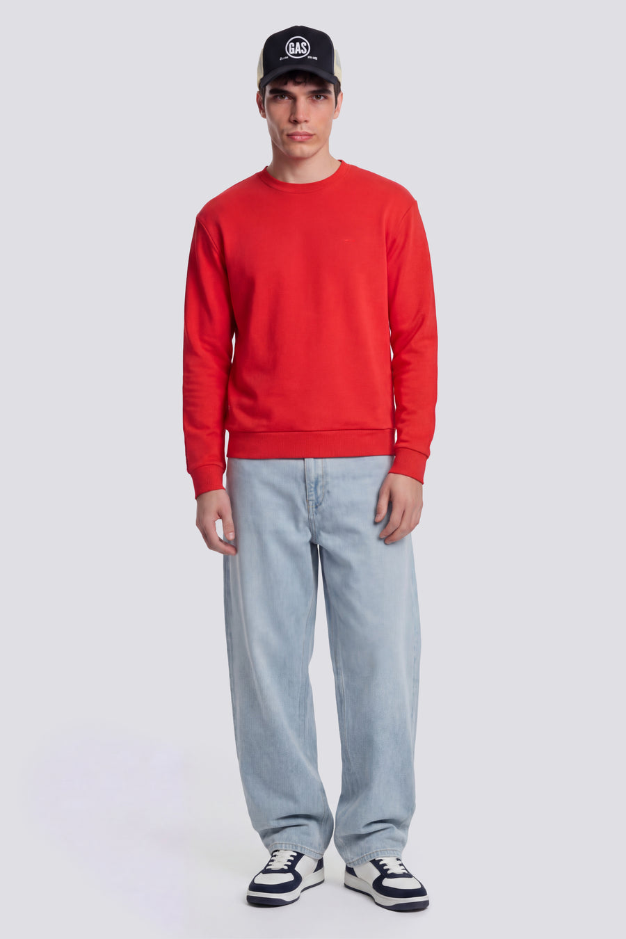 SWEN  LOGO G.H.D. 1393 - Felpa uomo regular fit rosso - main image