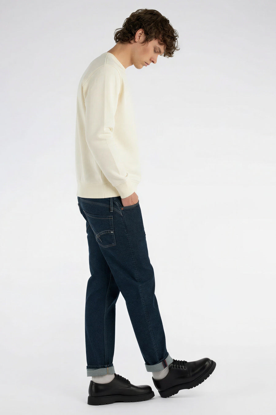 SWEN  LOGO G.H.D. 1298 - Men's Regular Fit White Sweatshirt - main image