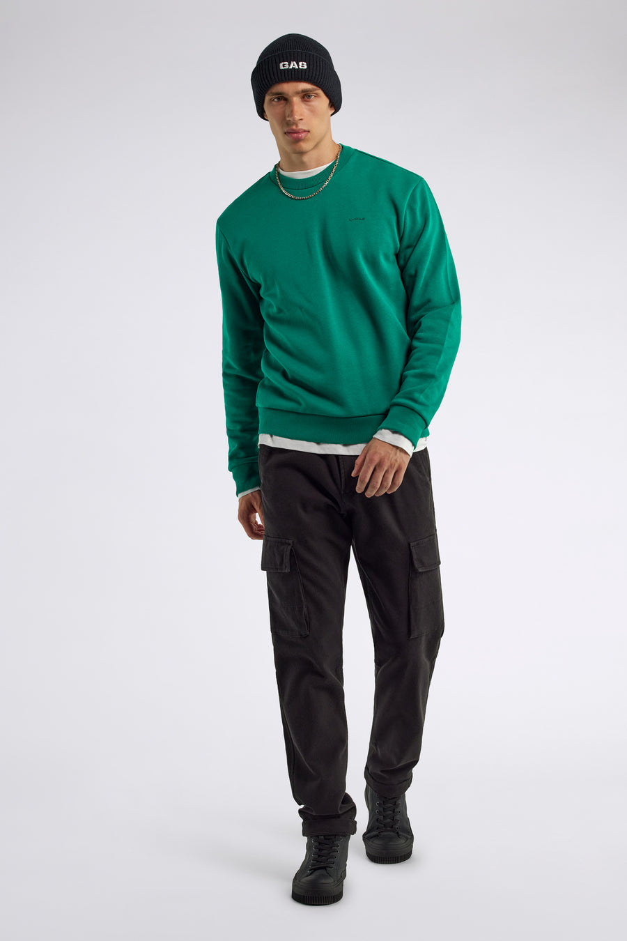 SWEN  LOGO G.H.D. 3670 - Men's Green Regular Fit Sweatshirt - main image