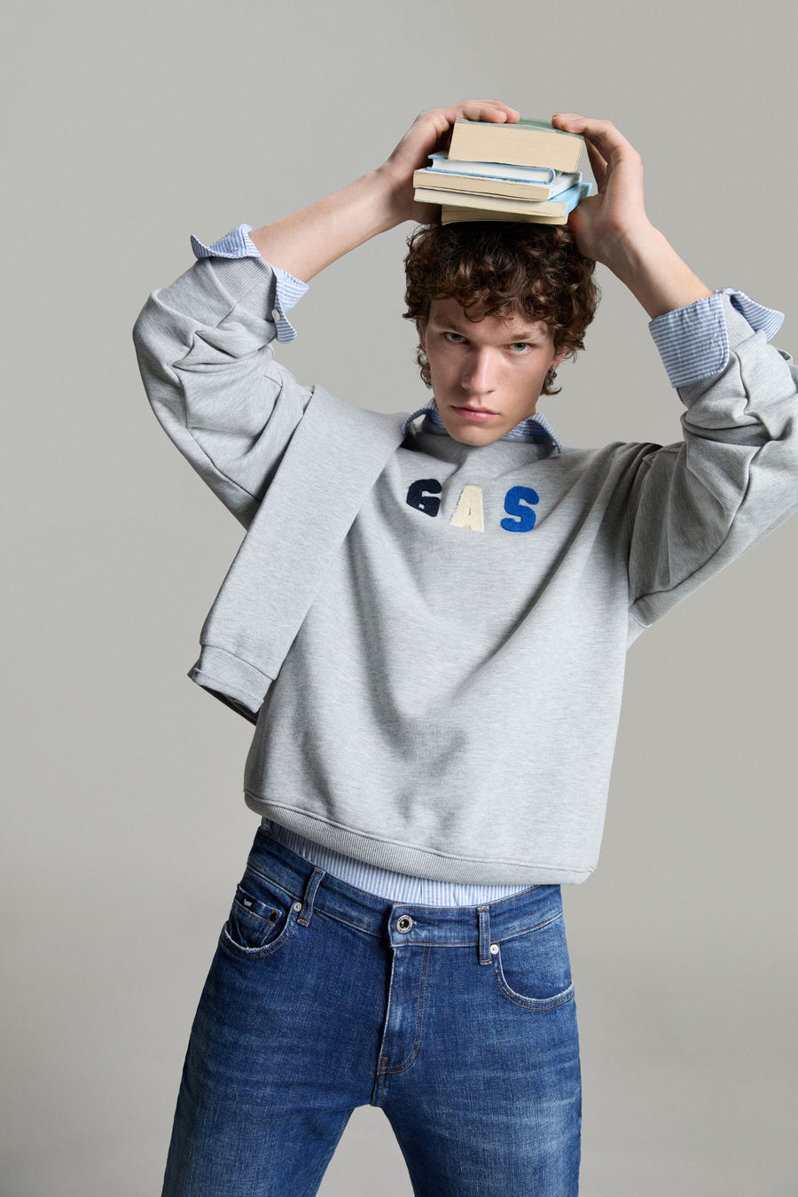 WOLLYE  CUT 2923 - Herren-Sweatshirt Comfort Fit grau - main image