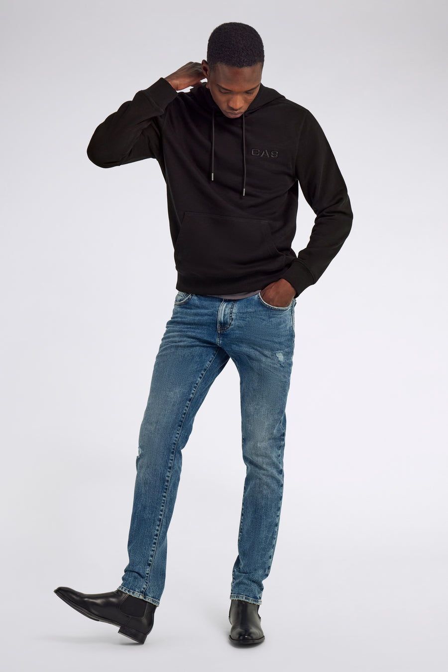 SWEN W.HOOD HER. 0200 - Men's Regular Fit Black Sweatshirt - main image