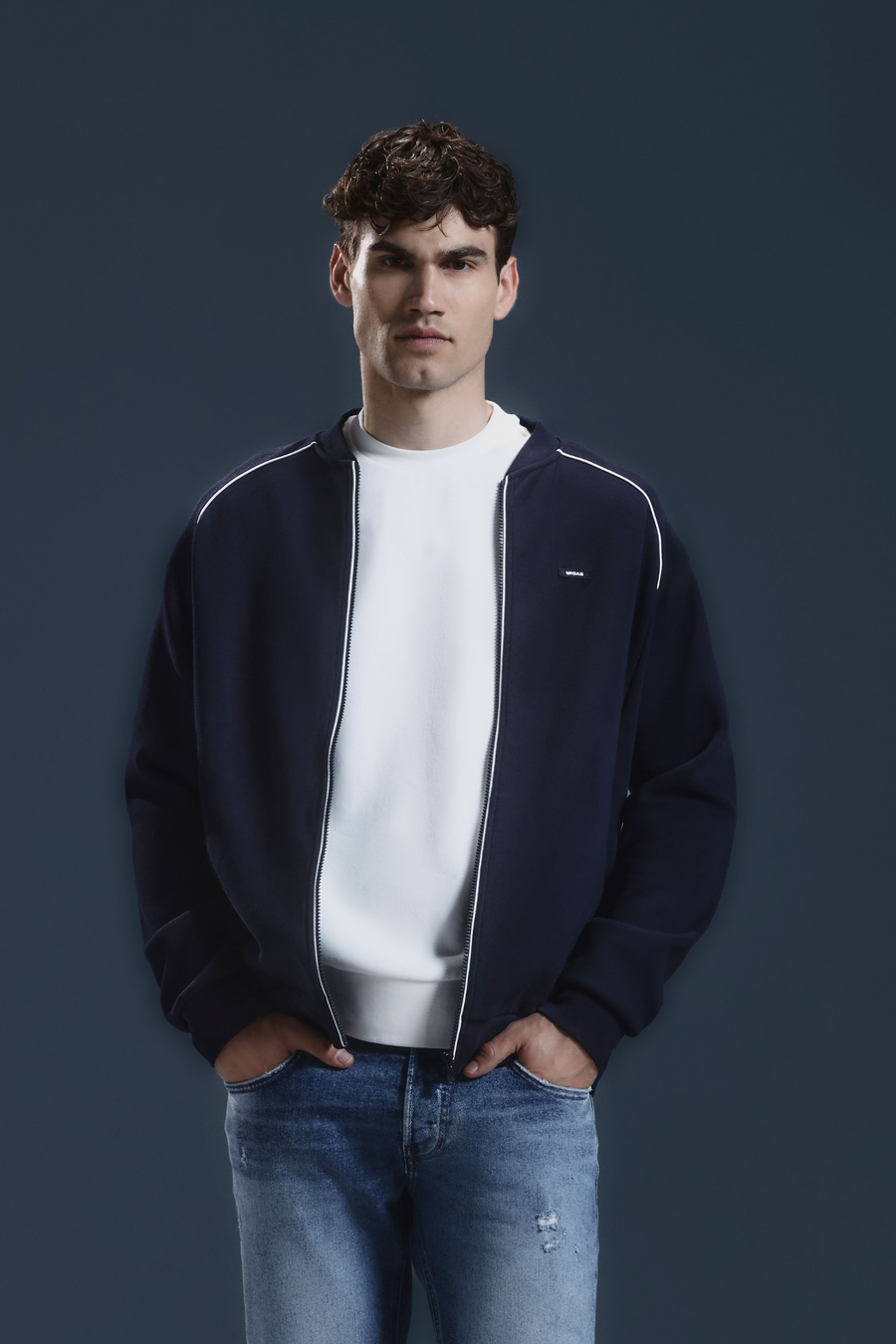 LUSTIG PK RAGLAN 4706 - Férfi pulóver, regular fit, kék - main image