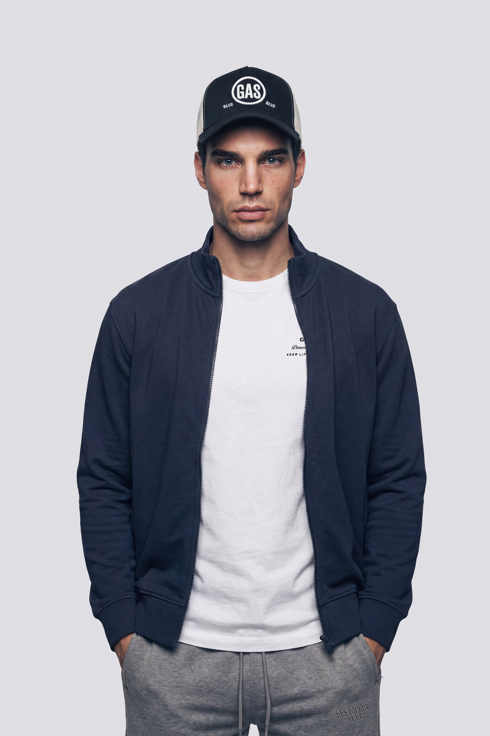 LUSTIG PK LOGO PATCH 4706 - Felpa uomo regular fit blu - secondary image