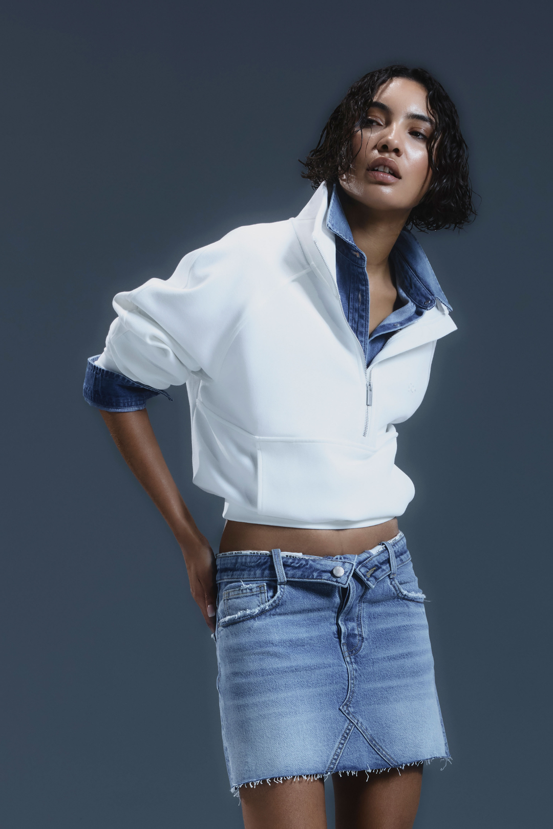 TENNY HALF ZIP"GAS" 1029