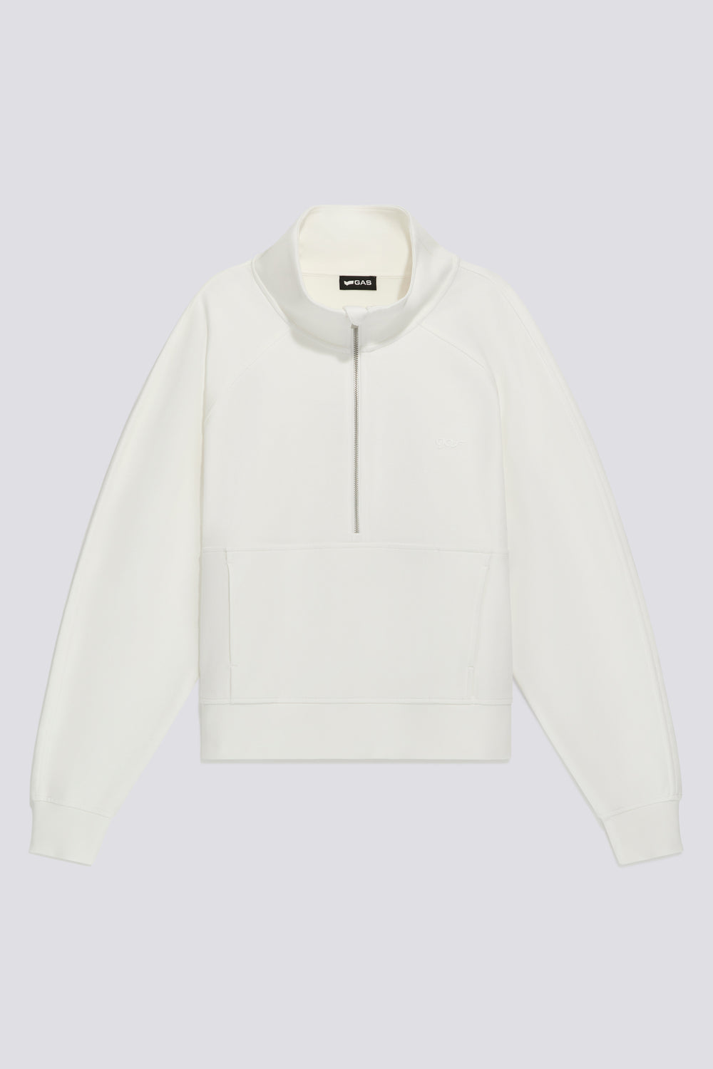 TENNY HALF ZIP"GAS" 1029 - Felpa donna over fit bianca - secondary image