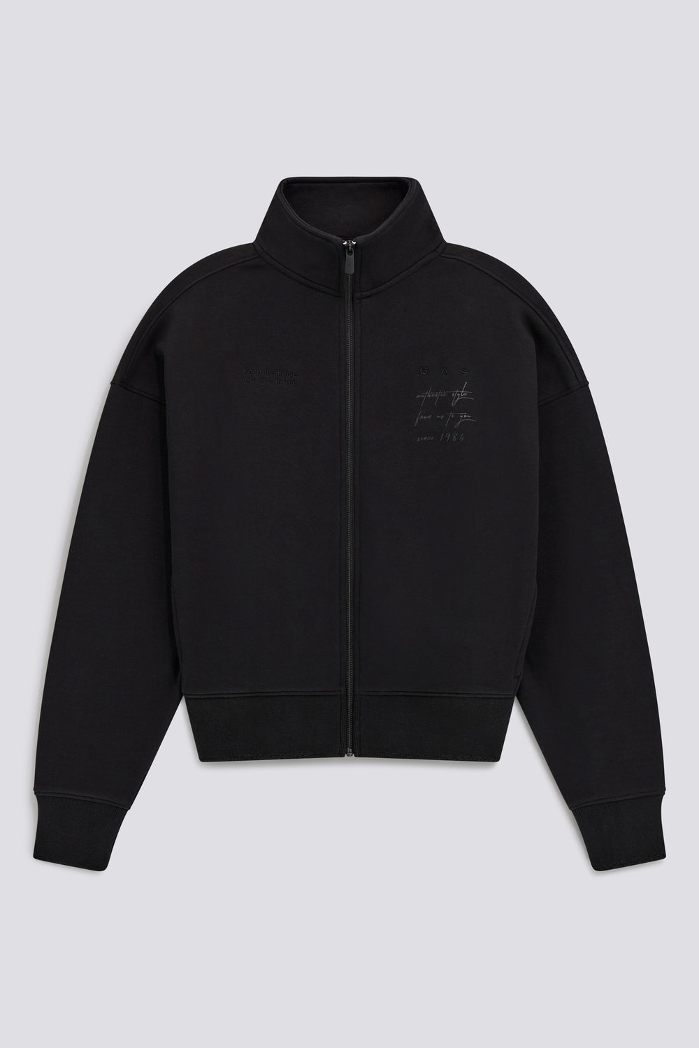 HELSY ZIP "GAS" 0200 - Women's Comfort Fit Black Sweatshirt - secondary image