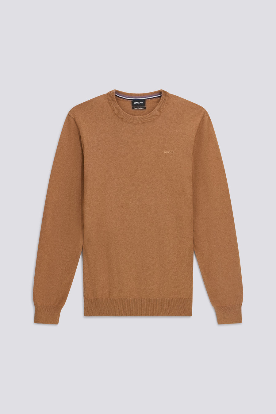 ARLO 4862 - Men's slim fit brown sweater - main image