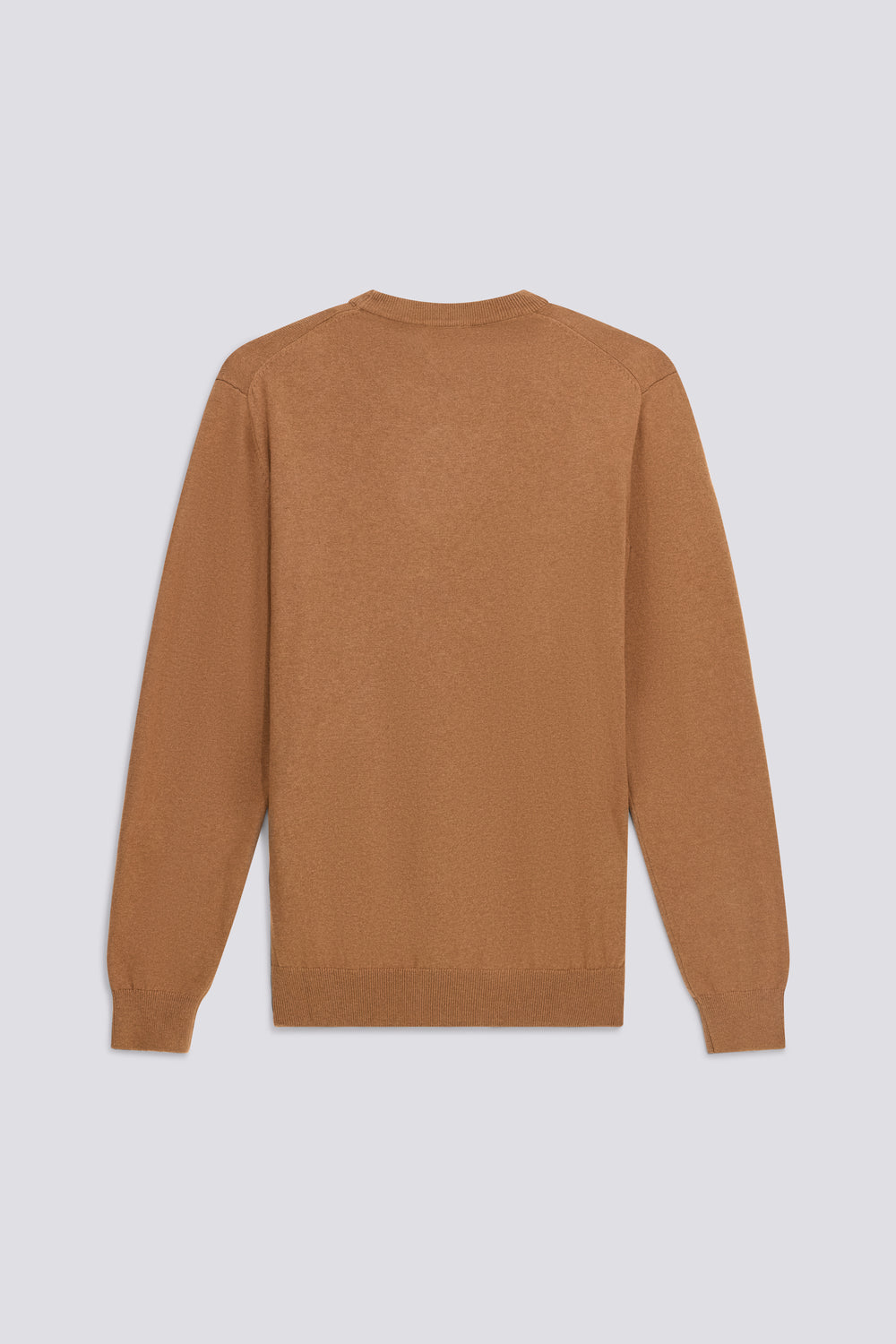 ARLO 4862 - Men's slim fit brown sweater - secondary image