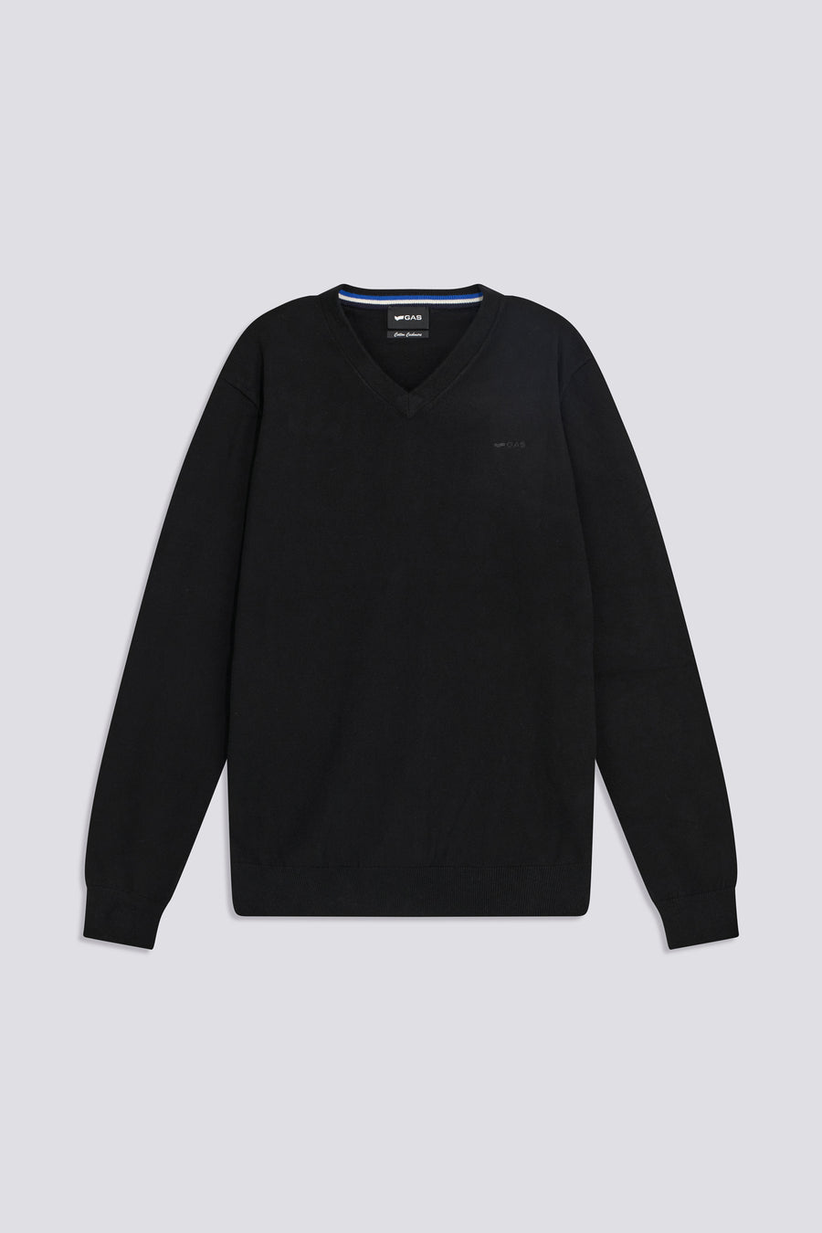 ARLO V NECK 0200 - Men's Slim Fit Black Shirt - main image