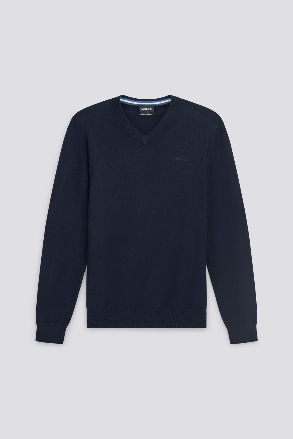 ARLO V NECK 4706 - Men's Slim Fit Blue Sweater - secondary image