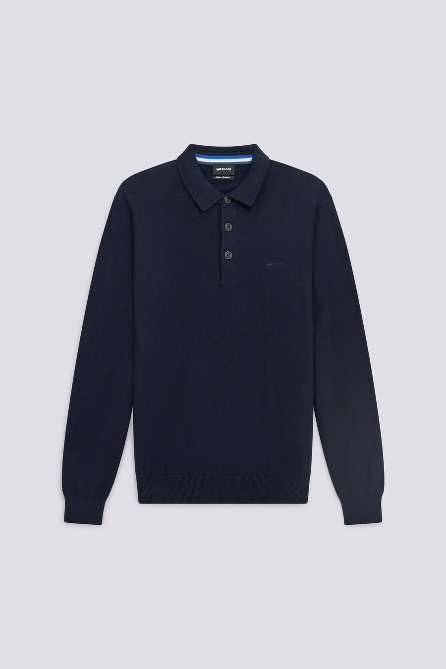 ARLO POLO 4706 - Men's Slim Fit Blue Knit Polo - main image