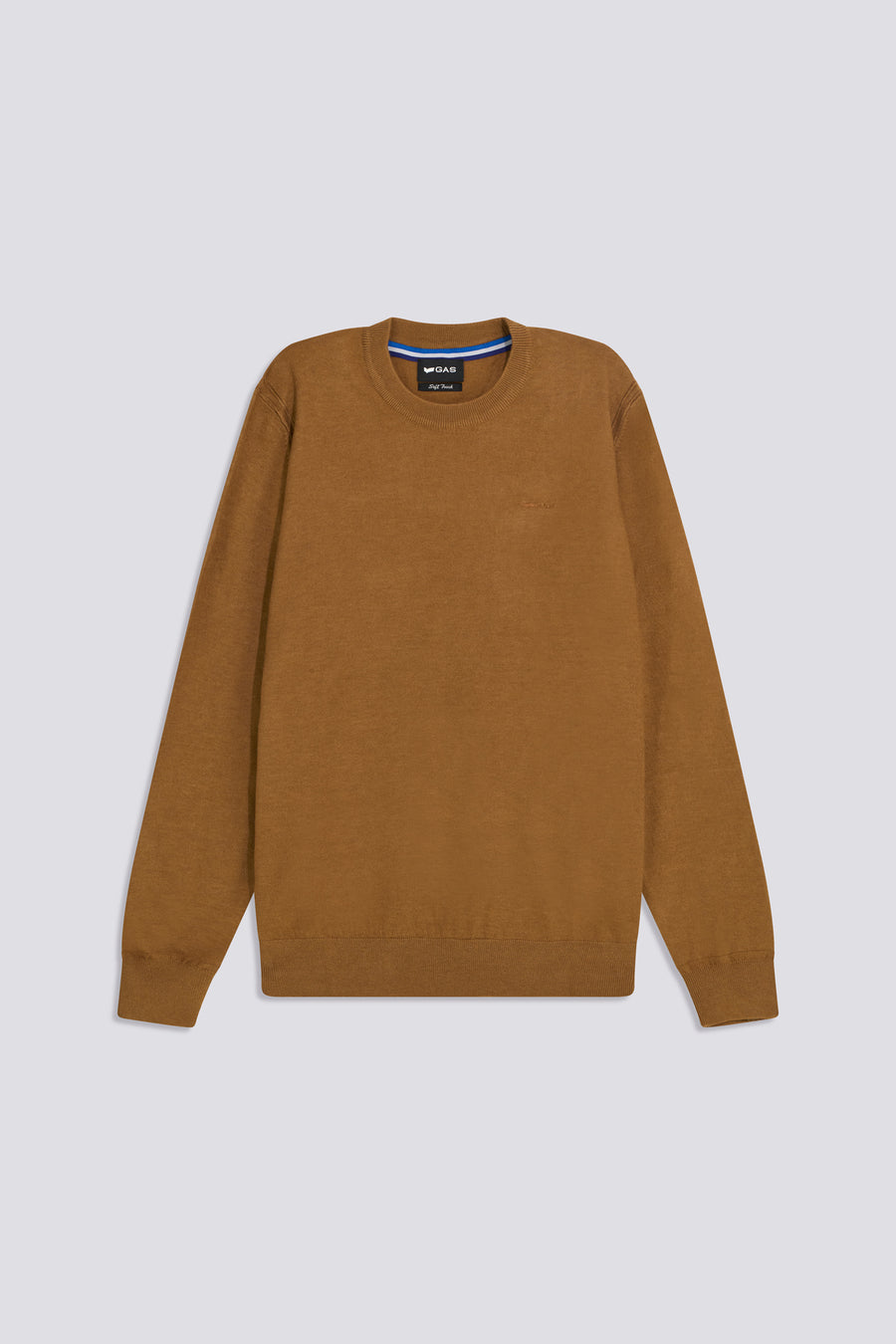 AKIO W 0048 - Men's brown slim fit sweater - main image