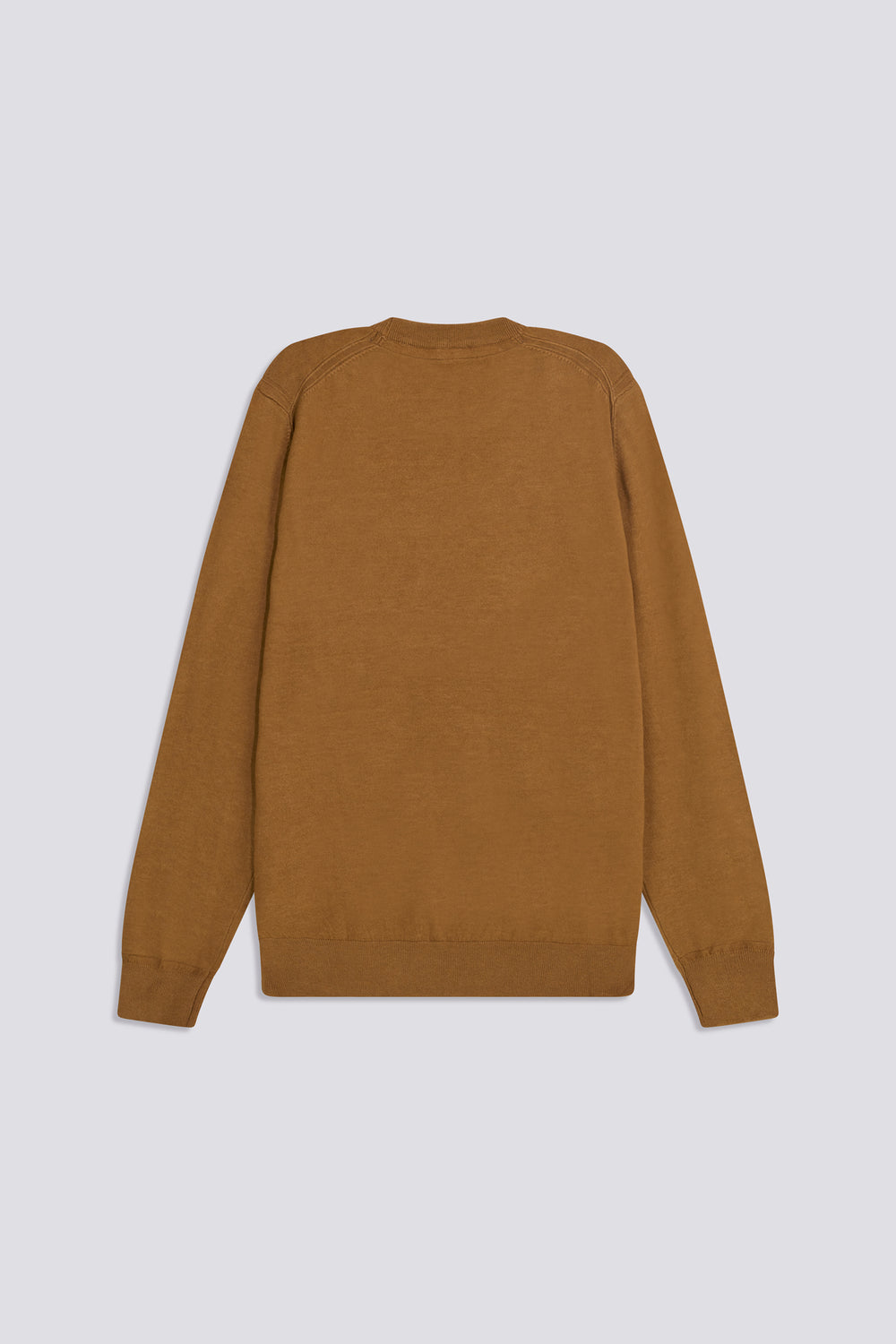 AKIO W 0048 - Men's brown slim fit sweater - secondary image