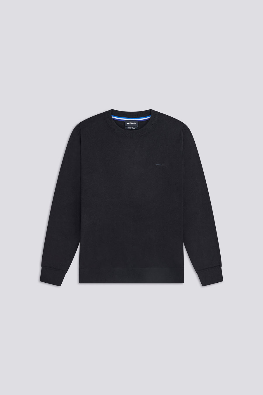 AKIO W 0200 - Men's slim fit black sweater - main image